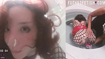 Preview 3 of Www Sekse Video Xxx Coom - Slut slim training underwater Apnea erotica dress bathtub eat ass