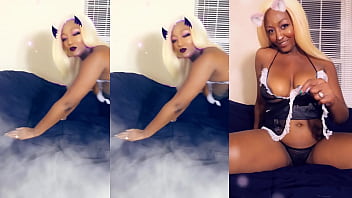 Preview 2 of Yaoi Rough - Ebony maid house cleaning in thong