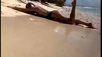 Preview 1 of Opiscom - girl Alisa playing on the beach