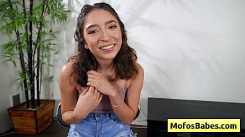 Preview 2 of Swallow Miyabi - Petite sexy teen spread her pussy lips and prepare for a hard fuck (Amber Summer,  Charles Dera)