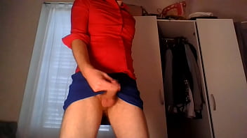 Preview 3 of Sex Mp4 X - Amateur cross dresser sexy secretary masturbating and ejaculating
