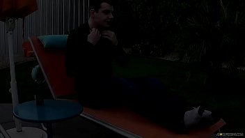Preview 1 of Amirika Sex School Garlvideo - Inked homo Ryan Fields peeing and wanking off outdoors