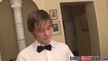 Preview 2 of Khoon Ki Holi - Twink waiter sucks and rides dick after the dinner service