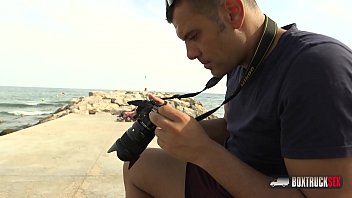 Preview 1 of Kendra Last - Beautiful Spanish Aysha gets a cumshot on her big ass in the public