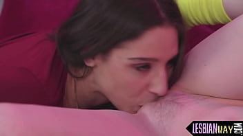 Preview 3 of Forced Twink Gay - Two blondes and brunette get licking pussy