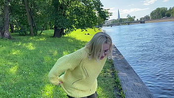 Preview 2 of Japan Blood Virgin - Blonde in the park was cock hungry