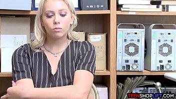 Preview 2 of Nancy Milk Me - v. blonde teen busted by mall cop after a rampage