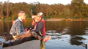 Preview 1 of Jharna Thap Sex - two hot gays kisses each other  with passion outdoor