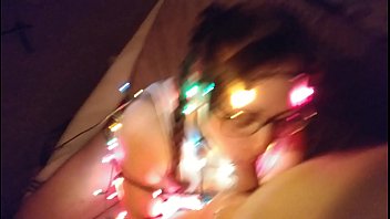 Preview 1 of Submissive Wife Forced Group Sex - Latina Christmas Angel sucks my cock. Gets her pussy ate out too.