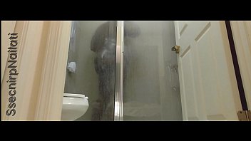 Preview 3 of Dehati Bhabhi Seksi - Brown man taking a shower