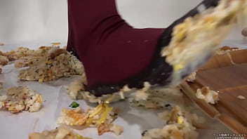 Preview 4 of Madison Lee Fucks Gamer Son - foodcrush　A woman stepping on food