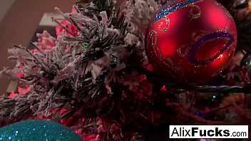 Preview 1 of Big Black Chock - Christmas POV blow job from sexy Alix Lynx