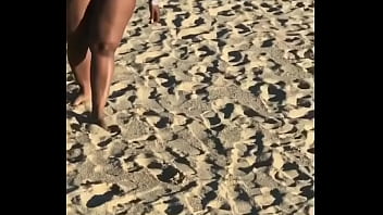 Preview 3 of Bella Baby Solo Closeup - Cherokee D Ass wobbling around on the beach