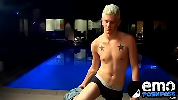 Preview 2 of Sunny Leone Xxx Movies Old - Emo butt pirates have an ass banging threeway by the pool