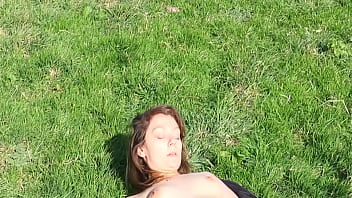 Preview 2 of Aria Log - perv spies on farmers daughter whilst she plays with her pussy behind the barn (public)