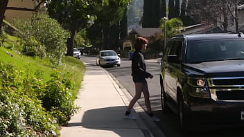 Preview 1 of Saudi Xx Xcom Video - Horny ginger cruises around the city before being banged hard and deep