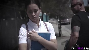 Preview 1 of Can I Xxx - teen Alina Lopez was in a trouble right now. She begs to the principal and got a fuck punishment in return.