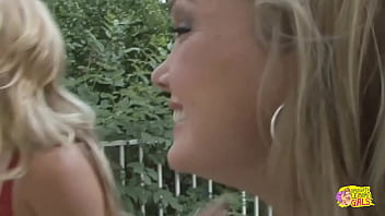 Preview 1 of Kutta Sex Ladki Video - Skinny dipping does not last long as the blondes are aching for a lesbian threesome