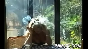 Preview 1 of Baby Ass Guza - Excited babe playing with herself while enjoying a smoke