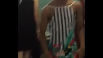 Preview 4 of Anak Dan Ibuk Nya - Viado/gay/filha da puta/thiago Gayzinho sensualizando de vestido