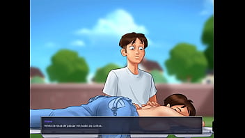 Preview 3 of Seachgreat Longest Hairy - Summertime Saga ep 21 - Diane me Bateu uma Punheta no Quintal