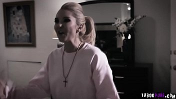 Preview 1 of China Hd Sex Vidio - Blonde stepmom Aaliyah Love convinces her lesbian teen dauther to share with her boyfriend huge cock in a hot threesome session.