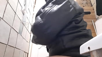 Preview 1 of Creampi Insid Ass - I film with a hidden camera how my stepmom masturbates while sitting on the toilet - Lesbian Illusion Girls