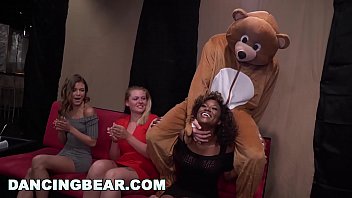 Preview 4 of Magnificent Max - DANCING BEAR - Sean Lawless Slings Dick At Wild CFNM Party With Zoey Parker,  Daisy Stone,  Lexi Brooke,  and More!