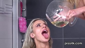 Preview 4 of Big Boom Fucking - Elegant lesbian teenies get covered with pee and squirt wet fuckboxes