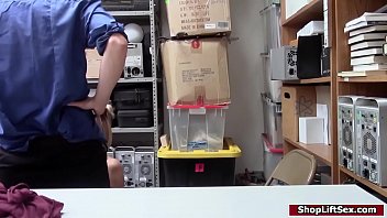 Preview 3 of School Pront Videos - Blonde thief sucks officer to avoid cops
