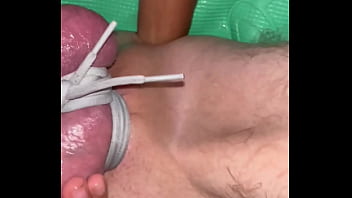 Preview 1 of Sexy Fucker - Tying his balls tight while I fist his ass