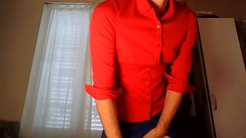 Preview 3 of Fucking Shereen - Young amateur cross dresser secretary teasing and masturbating