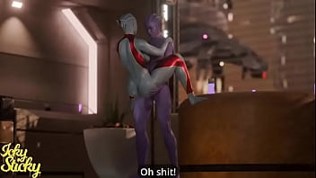 Preview 4 of Lesbians With Big Clit Tribbing - Alien love making animated loop
