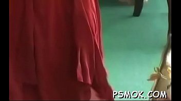 Preview 4 of Giorls - Ebony sucks a small dong whilst holding a lit cigarette