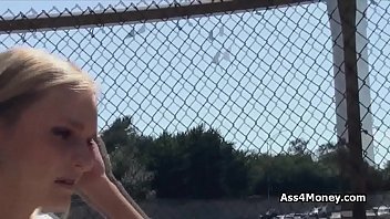 Preview 2 of Sqriti Sex - Blonde rides hard cock outdoors for money