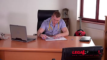 Preview 1 of Daniel Sans - Top-heavy blonde glamour babe Chessie Kay fucked by Doctor in his office GP347