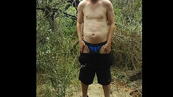Preview 2 of Big Boob Wwf - Stripping Off in the Bush