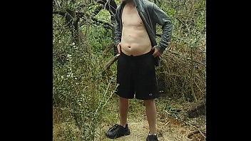 Preview 1 of Big Boob Wwf - Stripping Off in the Bush