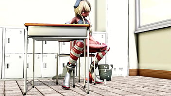 Preview 4 of Kagura Satomi - FUTANARI MMD CUM FOR TEACHER