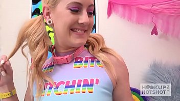 Preview 1 of Suhag Rat Seksi Hindi Me - Petit blonde hooks up with online date and gets fucked hard