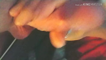 Preview 4 of Brother And Sister Creampied - Wife&#039_s first handjob in slow motion