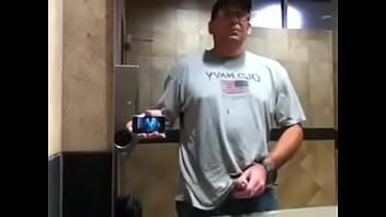 Preview 3 of People Girl - Public restroom cumshot