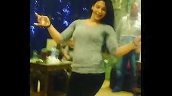 Preview 3 of Young Russian Wife Cheat - arab girl dancing with friends in Cafe