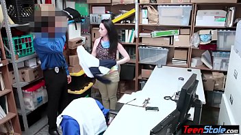 Preview 2 of Busty Anus Simona - Busty teen thief got caught and fucked by LP officer
