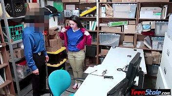 Preview 1 of Busty Anus Simona - Busty teen thief got caught and fucked by LP officer