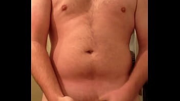 Preview 2 of Hijab Boobs Jungling - Cornfed Midwest Cub Shoots Load In Bathroom