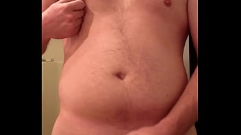 Preview 4 of Hijab Boobs Jungling - Cornfed Midwest Cub Shoots Load In Bathroom