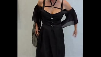 Preview 2 of Chinese Sluts - Showing Off My New Vampire Fangs &amp_ Vampire Costume