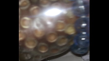 Preview 3 of Wrapped Bag - MILKING with my new toy