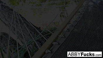 Preview 1 of Dp Anal Hd - Abigail Mac masturbates while relaxing on hammock